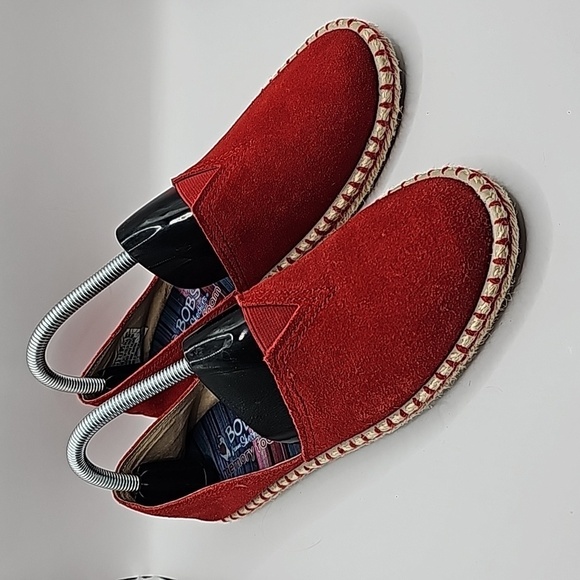BOBS from skechers  red espadrille flats size 7.5 - Picture 1 of 7